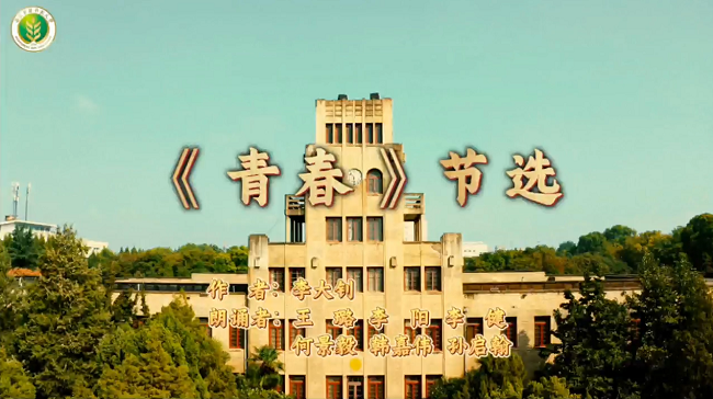 礼赞劳动 诗颂青春 | 以《青春》向全校职工致以节日问候